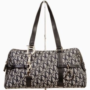 Vintage Christian Dior Blue Monogram charms bag